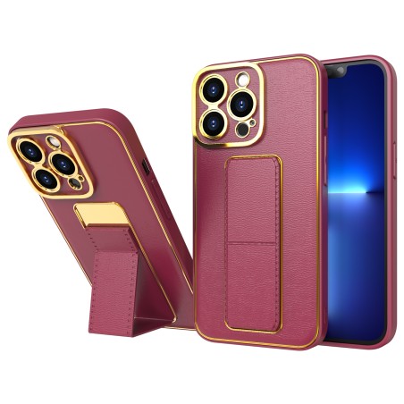 Naujas Kickstand Case dėklas skirtas iPhone 12 Pro su raudonu stovu