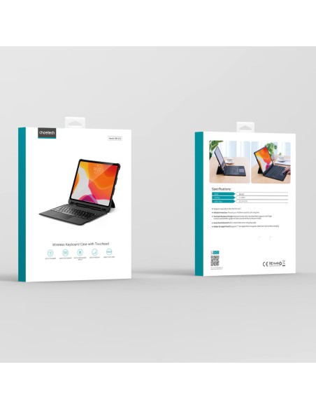 Klaviatūros dėklas, skirtas iPad Pro 12,9" + juoda belaidė Bluetooth klaviatūra Klaviatūros dėklas, skirtas iPad Pro 12,9" + juoda belaidė Bluetooth klaviatūra