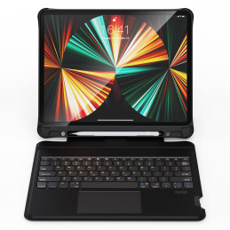 Klaviatūros dėklas, skirtas iPad Pro 12,9" + juoda belaidė Bluetooth klaviatūra
