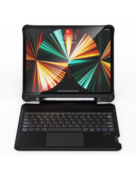 Klaviatūros dėklas, skirtas iPad Pro 12,9" + juoda belaidė Bluetooth klaviatūra Klaviatūros dėklas, skirtas iPad Pro 12,9" + juoda belaidė Bluetooth klaviatūra
