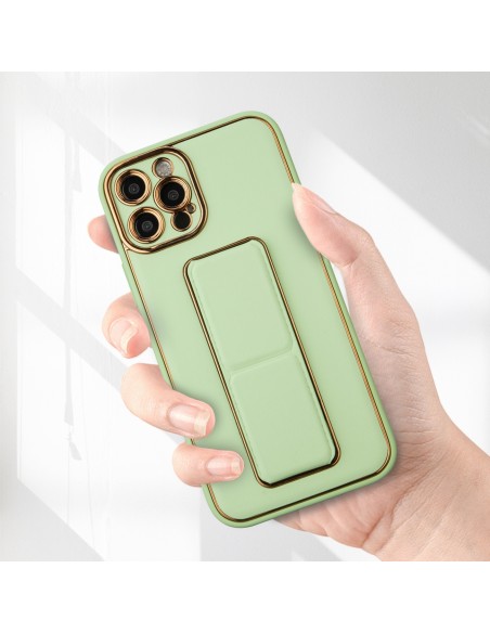 Naujas Kickstand Case dėklas skirtas iPhone 12 Pro su žaliu stovu