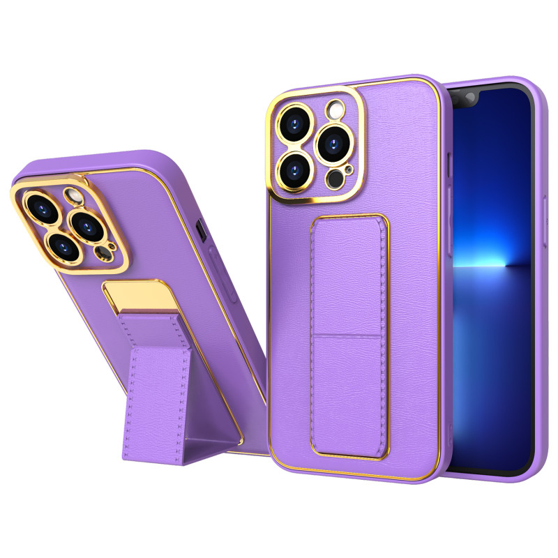 Naujas Kickstand Case dėklas skirtas iPhone 12 Pro su stovu, violetinė Naujas Kickstand Case dėklas skirtas iPhone 12 Pro su stovu, violetinė