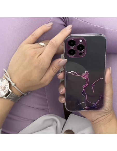 Marble Case dėklas skirtas iPhone 12 Pro, gelinis dangtelis, marmurinis mėlynas