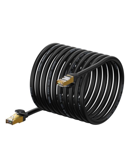 Baseus Speed Seven greitas RJ45 tinklo kabelis 10Gbps 20m juodas (WKJS010901)