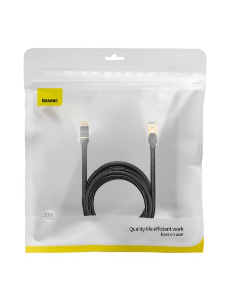 Baseus Speed Seven greitas RJ45 tinklo kabelis 10Gbps 20m juodas (WKJS010901)