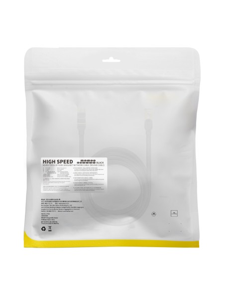 Baseus Speed Seven greitas RJ45 tinklo kabelis 10Gbps 20m juodas (WKJS010901)