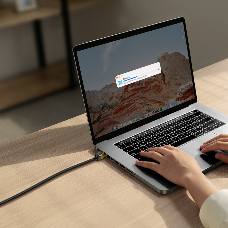 Baseus Speed Seven greitas RJ45 tinklo kabelis 10Gbps 20m juodas (WKJS010901)