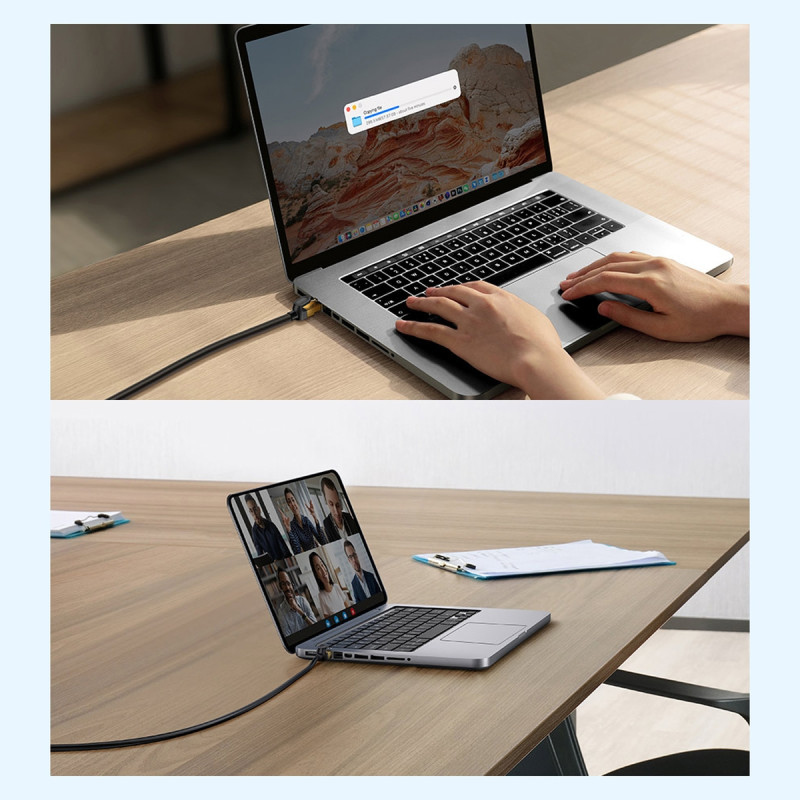 Baseus Speed Seven greitas RJ45 tinklo kabelis 10Gbps 20m juodas (WKJS010901)