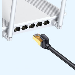 Baseus Speed Seven greitas RJ45 tinklo kabelis 10Gbps 20m juodas (WKJS010901)