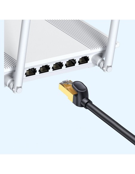 Baseus Speed Seven greitas RJ45 tinklo kabelis 10Gbps 20m juodas (WKJS010901)