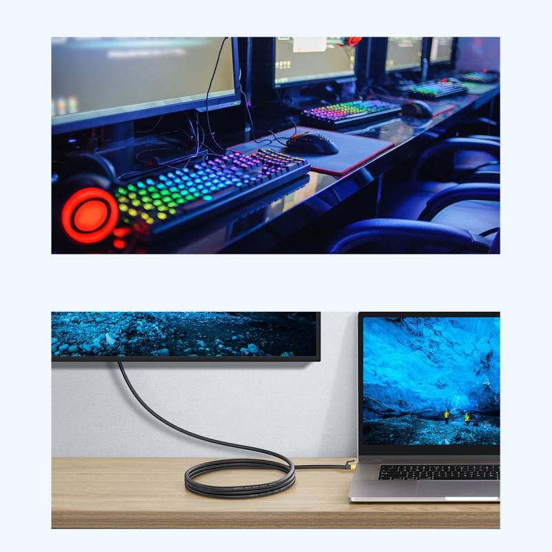 Baseus Speed Seven greitas RJ45 tinklo kabelis 10Gbps 20m juodas (WKJS010901)