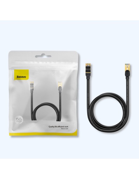 Baseus Speed Seven greitas RJ45 tinklo kabelis 10Gbps 20m juodas (WKJS010901)