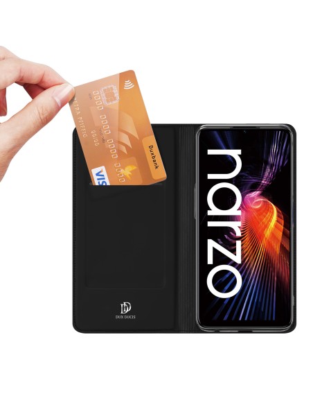 Dux Ducis Skin Pro dėklo dėklo dangtelis su atvartu Realme Narzo 50A juodas Dux Ducis Skin Pro dėklo dėklo dangtelis su atvartu Realme Narzo 50A juodas