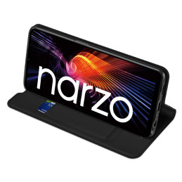 Dux Ducis Skin Pro dėklo dėklo dangtelis su atvartu Realme Narzo 50A juodas