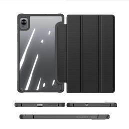 Dux Ducis Toby Armored Flip Smart Case, skirtas Realme Pad Mini juodas