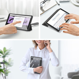 Dux Ducis Toby Armored Flip Smart Case, skirtas Realme Pad Mini juodas