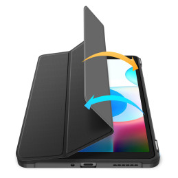 Dux Ducis Toby Armored Flip Smart Case, skirtas Realme Pad Mini juodas