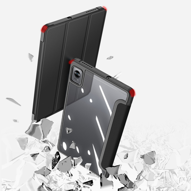 Dux Ducis Toby Armored Flip Smart Case, skirtas Realme Pad Mini juodas