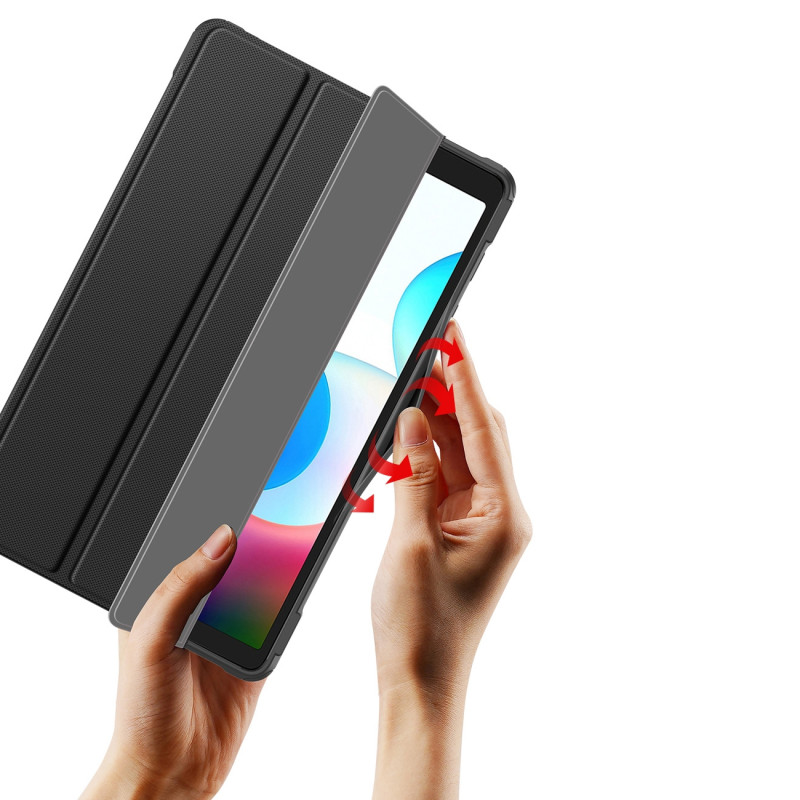 Dux Ducis Toby Armored Flip Smart Case, skirtas Realme Pad Mini juodas