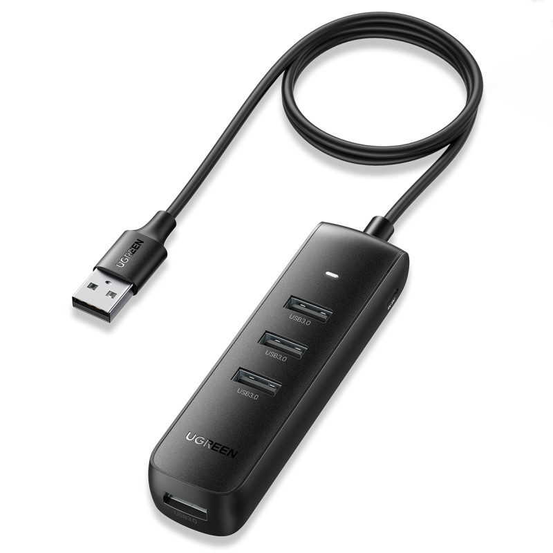 Ugreen USB HUB skirstytuvas Type A – 4x USB 3.2 Gen 1 black (CM416 80657) Ugreen USB HUB skirstytuvas Type A – 4x USB 3.2 Gen 1 black (CM416 80657)