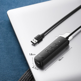 Ugreen USB HUB skirstytuvas Type A – 4x USB 3.2 Gen 1 black (CM416 80657)