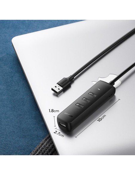 Ugreen USB HUB skirstytuvas Type A – 4x USB 3.2 Gen 1 black (CM416 80657)