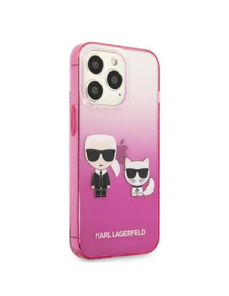 Karl Lagerfeld Gradient Ikonik Karl&Choupette dėklas, skirtas iPhone 13 Pro / iPhone 13 - rožinis Karl Lagerfeld Gradient Ikonik Karl&Choupette dėklas, skirtas iPhone 13 Pro / iPhone 13 - rožinis