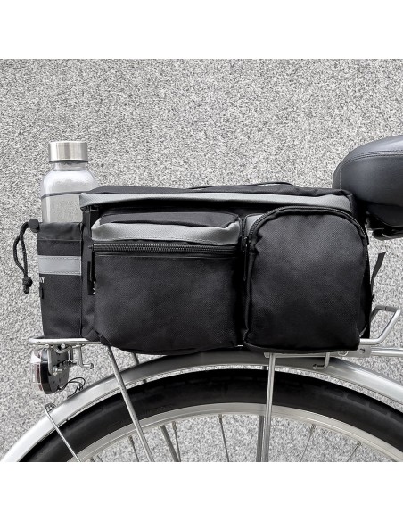 Dviračio laikymo krepšys su dirželiu per petį 6l juodas