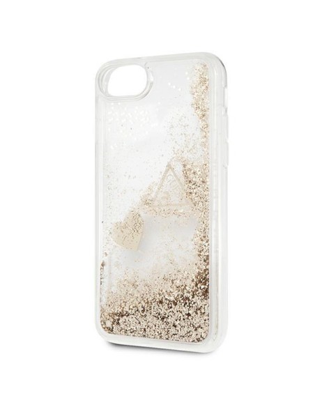 Guess Glitter Charms dėklas, skirtas iPhone SE 2022 / SE 2020 / 7 / 8 - auksinis Guess Glitter Charms dėklas, skirtas iPhone SE 2022 / SE 2020 / 7 / 8 - auksinis