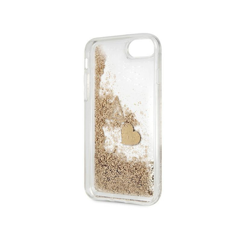 Guess Glitter Charms dėklas, skirtas iPhone SE 2022 / SE 2020 / 7 / 8 - auksinis
