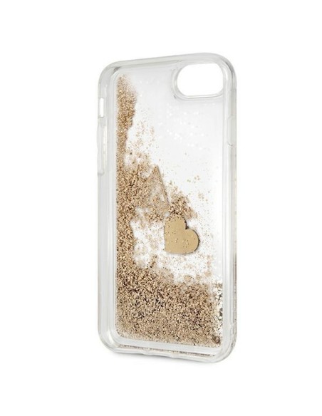 Guess Glitter Charms dėklas, skirtas iPhone SE 2022 / SE 2020 / 7 / 8 - auksinis Guess Glitter Charms dėklas, skirtas iPhone SE 2022 / SE 2020 / 7 / 8 - auksinis