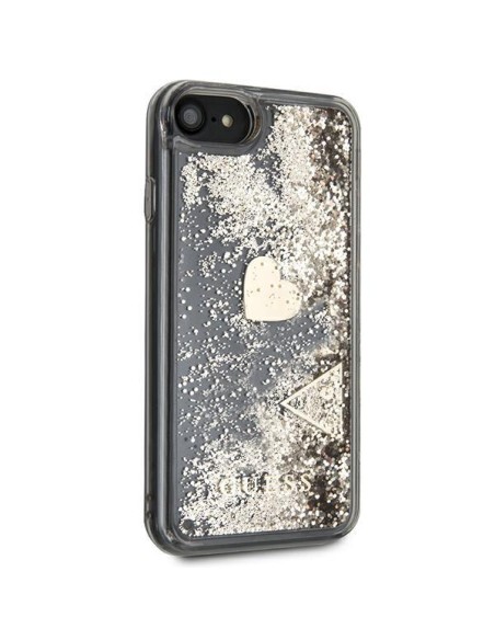Guess Glitter Charms dėklas, skirtas iPhone SE 2022 / SE 2020 / 7 / 8 - auksinis Guess Glitter Charms dėklas, skirtas iPhone SE 2022 / SE 2020 / 7 / 8 - auksinis