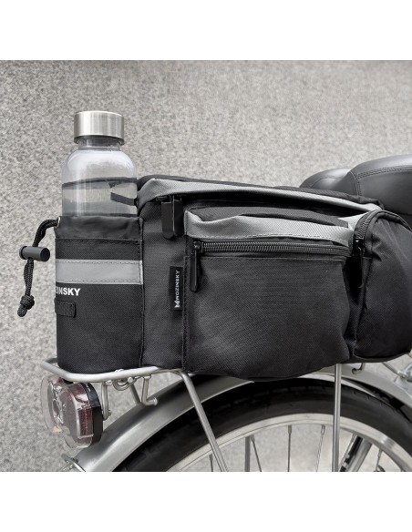 Dviračio laikymo krepšys su dirželiu per petį 6l juodas