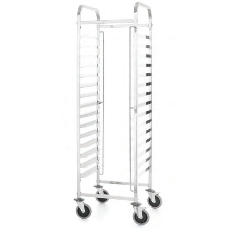 Transporto vežimėlis maitinimo padėklų transportavimui 15x 600x400 mm Kitchen Line - Hendi 813287 Transporto vežimėlis maitinimo padėklų transportavimui 15x 600x400 mm Kitchen Line - Hendi 813287