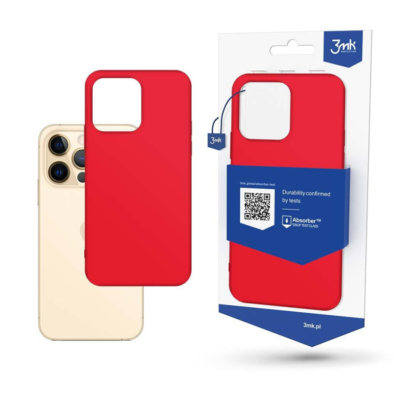 3mk matinis dėklas, skirtas iPhone 13 Pro – raudonas 3mk matinis dėklas, skirtas iPhone 13 Pro – raudonas