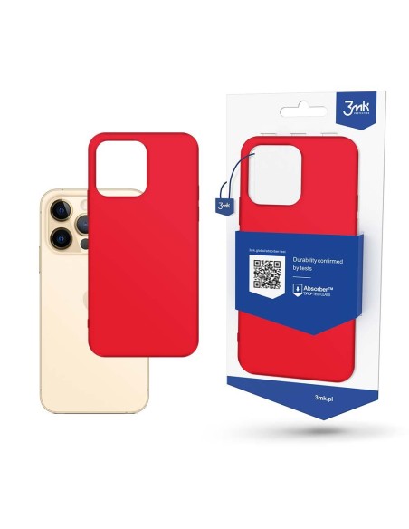 3mk matinis dėklas, skirtas iPhone 13 Pro – raudonas
