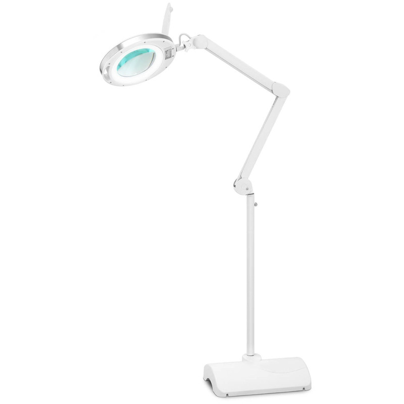 Kosmetinė didinamoji lempa su padidinamuoju stiklu ant stovo 5 dpi 60x LED skersmuo. 127 mm