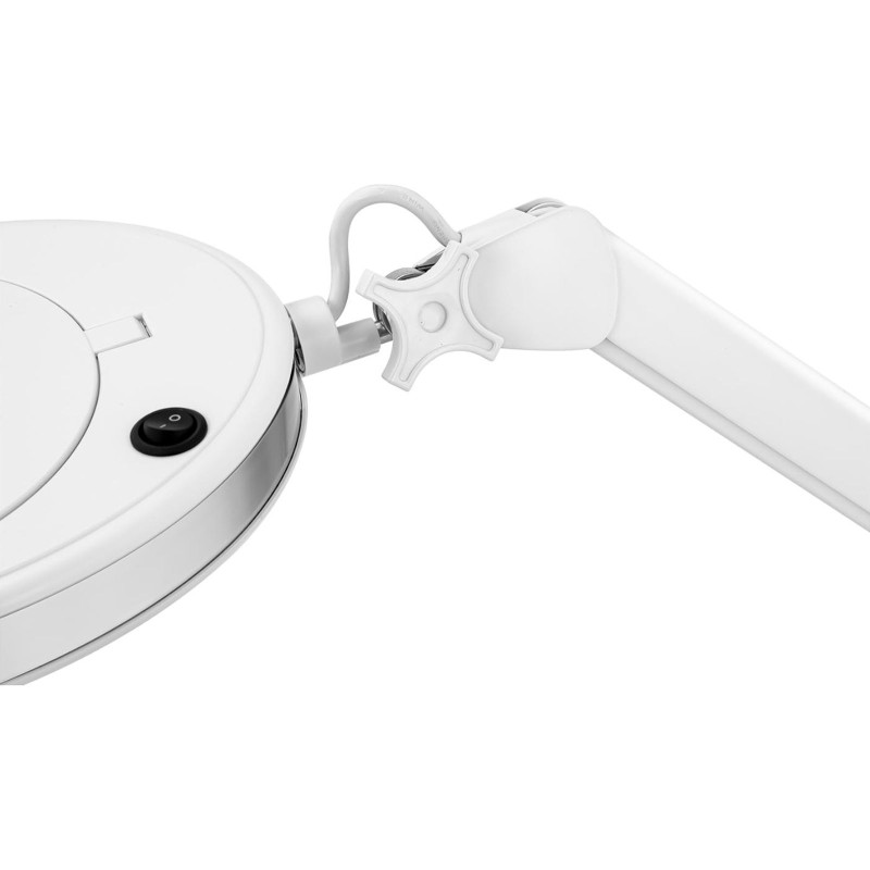 Kosmetinė didinamoji lempa su padidinamuoju stiklu ant stovo 5 dpi 60x LED skersmuo. 127 mm
