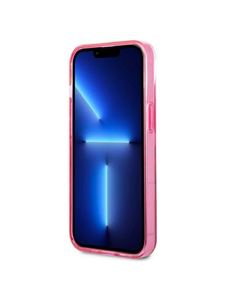 Karl Lagerfeld Gradient Ikonik Karl&Choupette dėklas iPhone 13 mini - rožinis Karl Lagerfeld Gradient Ikonik Karl&Choupette dėklas iPhone 13 mini - rožinis