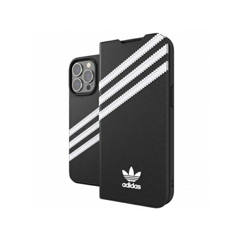 Adidas OR Booklet Case PU, skirtas iPhone 13 Pro / iPhone 13 - juodai baltas
