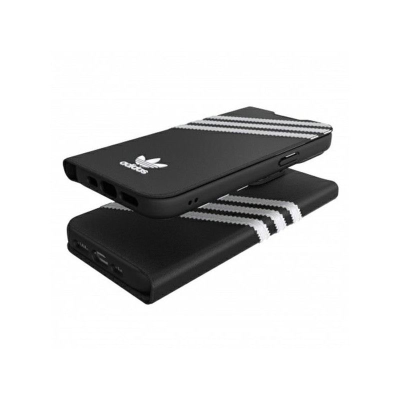 Adidas OR Booklet Case PU, skirtas iPhone 13 Pro / iPhone 13 - juodai baltas