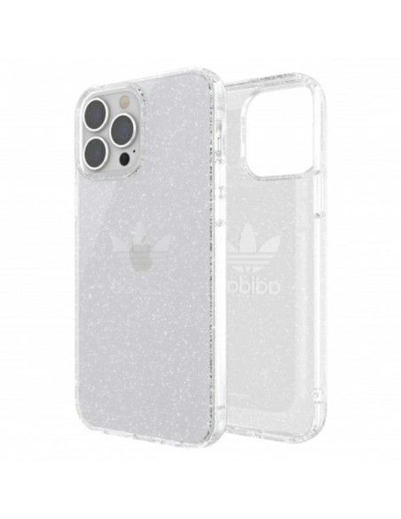 Adidas OR Protective Clear Case Glitter dėklas iPhone 13 Pro Max - skaidrus ir sidabrinis Adidas OR Protective Clear Case Glitter dėklas iPhone 13 Pro Max - skaidrus ir sidabrinis