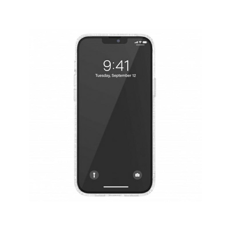 Adidas OR Protective Clear Case Glitter dėklas iPhone 13 Pro Max - skaidrus ir sidabrinis
