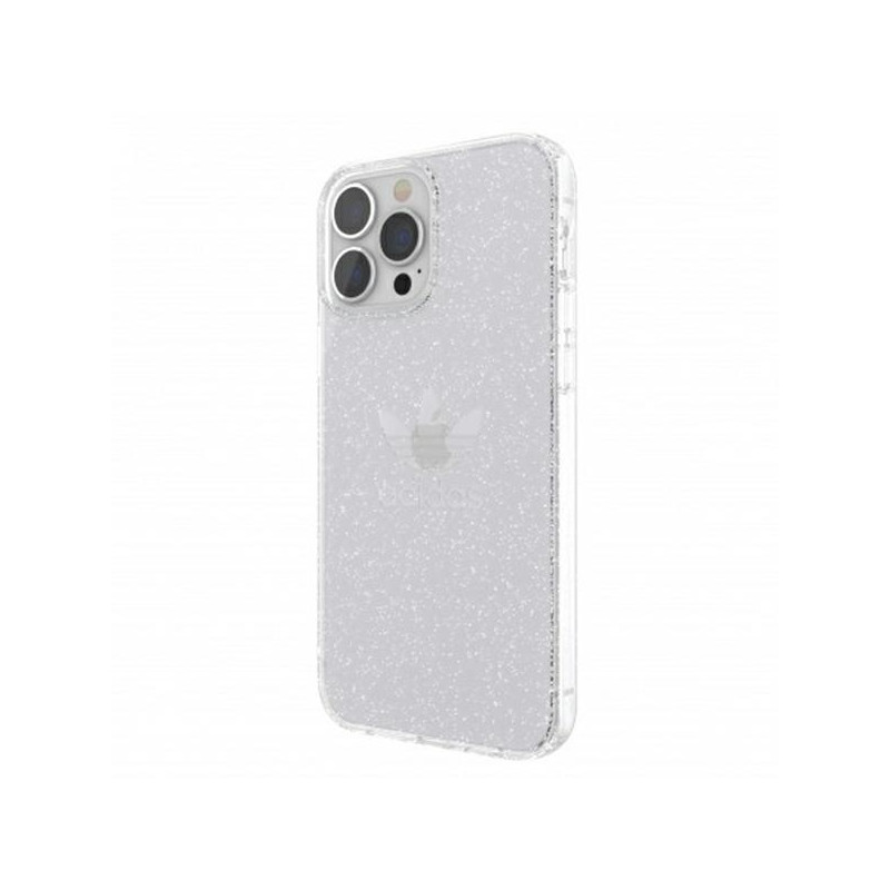 Adidas OR Protective Clear Case Glitter dėklas iPhone 13 Pro Max - skaidrus ir sidabrinis
