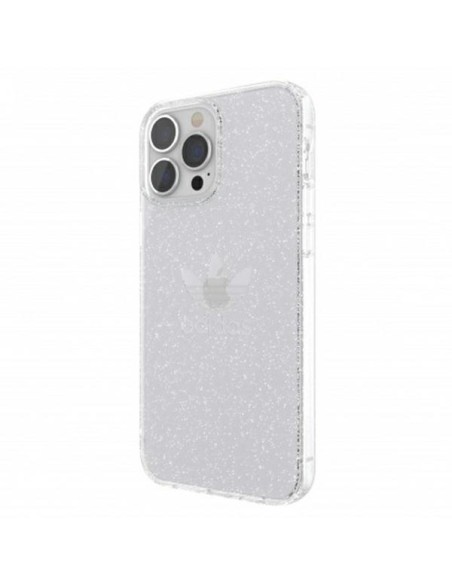 Adidas OR Protective Clear Case Glitter dėklas iPhone 13 Pro Max - skaidrus ir sidabrinis Adidas OR Protective Clear Case Glitter dėklas iPhone 13 Pro Max - skaidrus ir sidabrinis