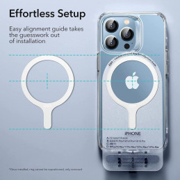 MagSafe ESR Halolock universalus žiedas - baltas 2 vnt.