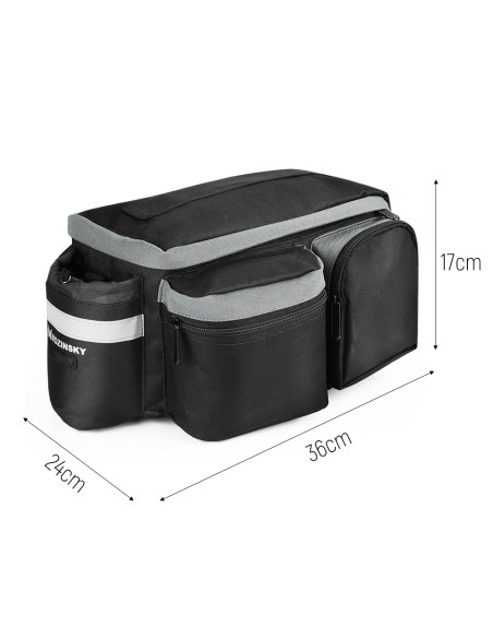 Dviračio laikymo krepšys su dirželiu per petį 6l juodas