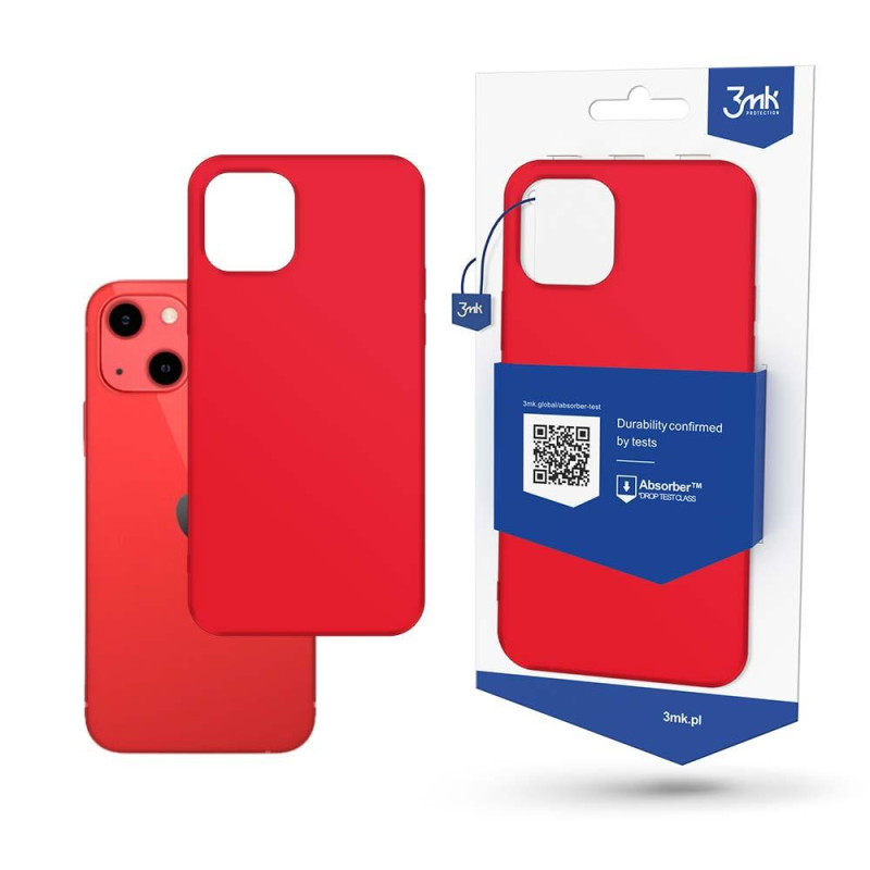 3mk matinis dėklas, skirtas iPhone 13 – raudonas