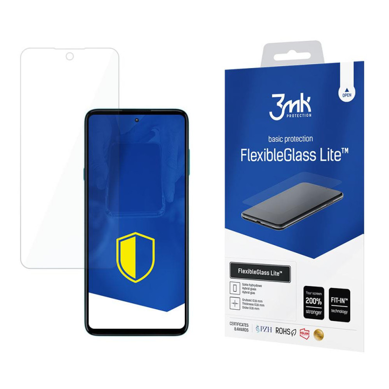 3mk FlexibleGlass Lite™ hibridinis stiklas, skirtas Motorola Edge 20 Lite