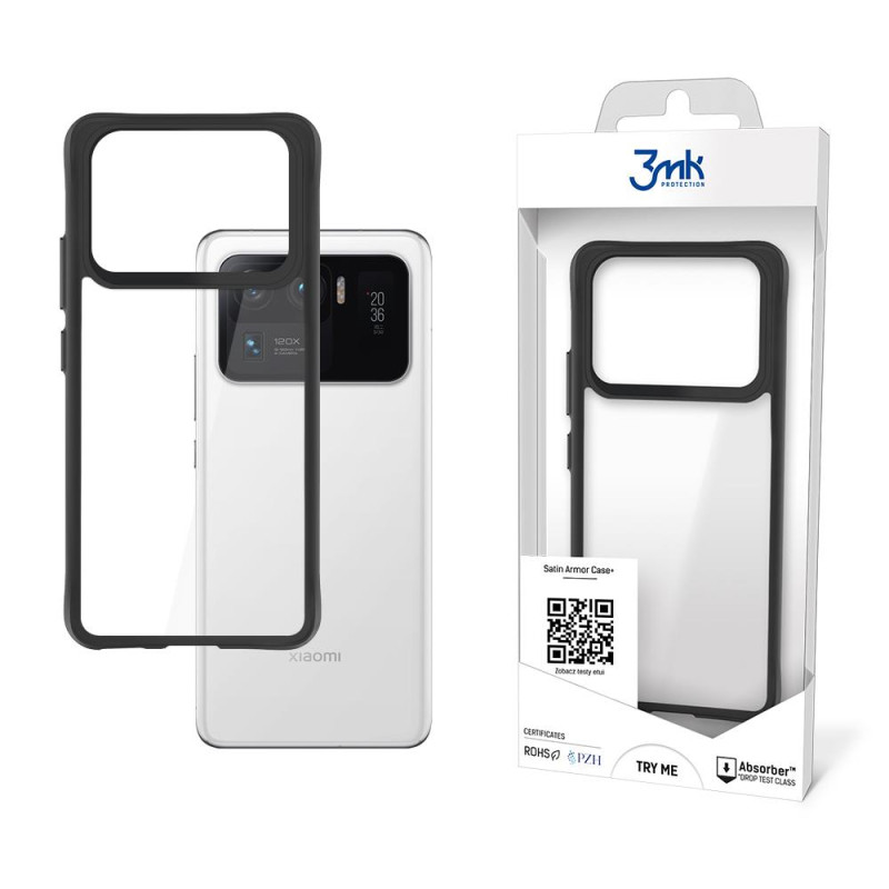 3mk Satin Armor Case+ dėklas, skirtas Xiaomi Mi 11 Ultra 5G - skaidrus